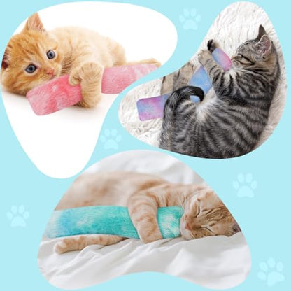 Cat Toys Cat Pillows,3 Pack Soft and Durable Large Catnip Toys,Cat Toys for Indoor Cats for Cats or Kittens,Interactive Kicker Toys to Boost Indoor Cats' Exercise and Playtime