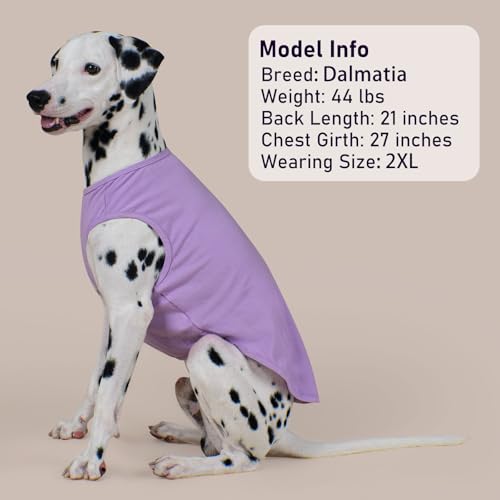 KYEESE 2Pack Dog Shirt, Soft Striped Dogs T Shirts, Lightweight Doggie Tank Top Cat Clothes, Sleeveless Dog Shirt for Small Dogs, Stretchy Pet Vest, Purple, Small - color: 03# 2Pack (Purple+Purple Striped), size: Small (4-7lbs)