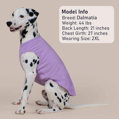 KYEESE 2Pack Dog Shirt, Soft Striped Dogs T Shirts, Lightweight Doggie Tank Top Cat Clothes, Sleeveless Dog Shirt for Small Dogs, Stretchy Pet Vest, Purple, Small - color: 03# 2Pack (Purple+Purple Striped), size: Small (4-7lbs)