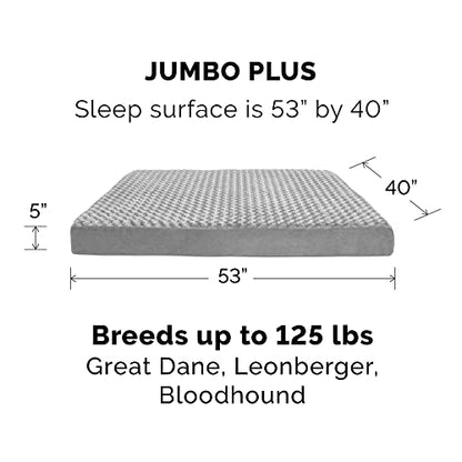 Furhaven Replacement Dog Bed Cover Ultra Plush Faux Fur & Suede Mattress, Machine Washable - Gray, Jumbo Plus (XX-Large) - color: Gray, size: Jumbo Plus (XX-Large) (Pack of 1)