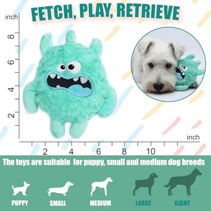 Plush Squeaky Dog Toy, Crinkle Stuffed Dog Toy Keep Them Busy Tug of War Birthday Dog Chew Toy for Small Medium Large Dogs (Light Green) - color: Light Green