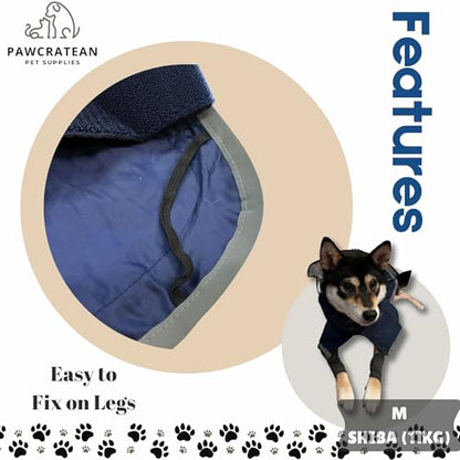 Dog Raincoat, Water Resistant, Adjustable, Cool Design (Dark Blue, Small) - color: Dark Blue, size: Small