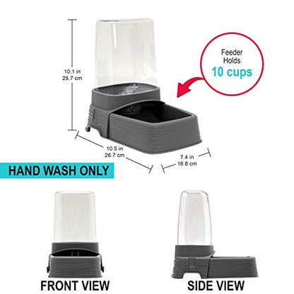 Sport Pet Gravity Feeder and Waterer, Small - color: Small Gray