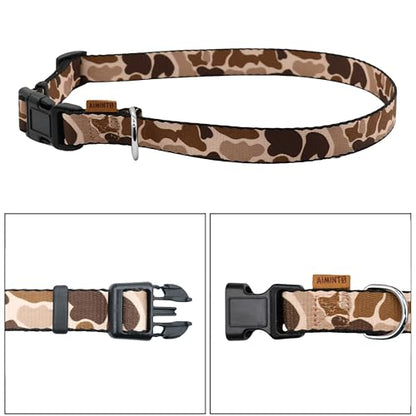 Dog Collar, Cute Camouflage Pattern, Soft and Adjustable Collar with Quick Release Buckle (XS (Neck 9-13", Width 3/8"), Camouflage Brown) - color: Camouflage Brown, size: XS (Neck 9-13", Width 3/8")