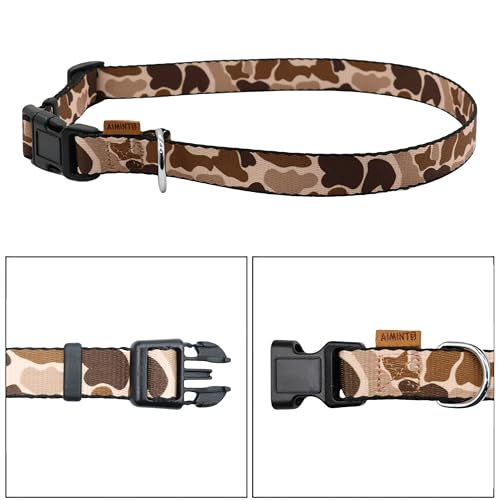 Dog Collar, Cute Camouflage Pattern, Soft and Adjustable Collar with Quick Release Buckle (XS (Neck 9-13", Width 3/8"), Camouflage Brown) - color: Camouflage Brown, size: XS (Neck 9-13", Width 3/8")
