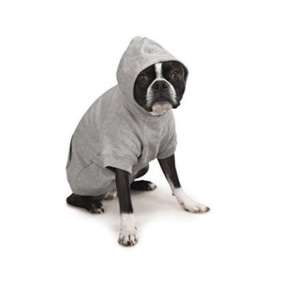 Zack & Zoey Basic Hoodie for Dogs, 16" Medium, Heather Gray - color: Heather Gray, size: Medium