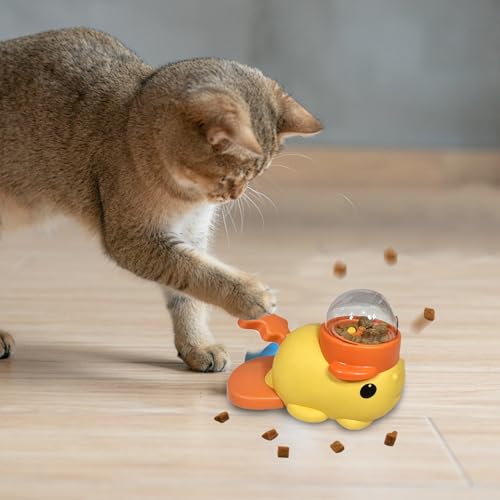 Dog Treat Dispenser | Dog Treat Toys Food Dispenser,Pet Supplies Food Puzzle Interactive Games,Slow Feeder for Puppy Cat Boredom Chewing Training,Keep Them Busy - color: Yellow