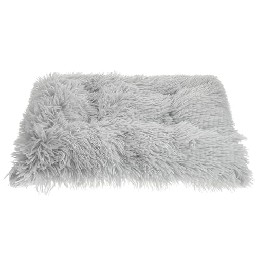 SUPVOX Plush Cat Sleeping Mat and Dog Pad Warm Long Velvet Cushion for Small Dogs and Cats Indoor Comfortable Pet Bed Gray S Size Random Style