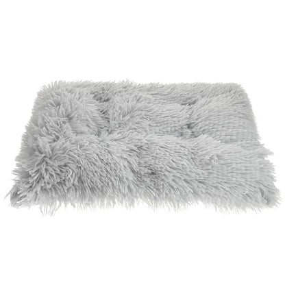 SUPVOX Plush Cat Sleeping Mat and Dog Pad Warm Long Velvet Cushion for Small Dogs and Cats Indoor Comfortable Pet Bed Gray S Size Random Style
