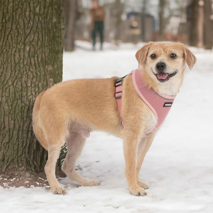 Voyager Aerolite Over The Head Dog Harness, No Pull Breathable Air Mesh Vest, Quick Dry with Reflective Stitching, Adjustable Escape Resistant Harness for Small Medium Large Dogs - Pink, Medium - color: Pink, size: M