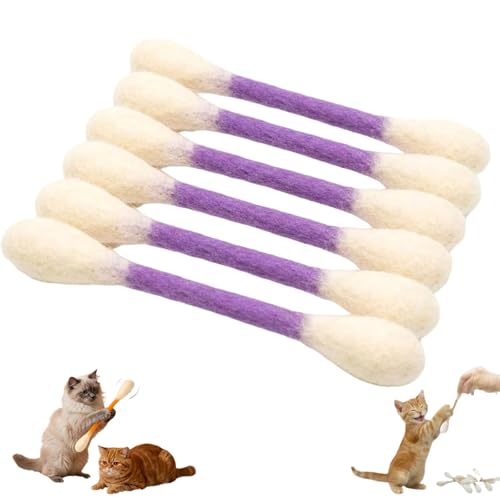 Giant Cotton Bamboo Cat Toy, Soft Cotton Swab Style Kicker Toy for Cats and Kittens, Fun Interactive Catnip Toy, Durable Swab Shape Cat Toy (B) - color: B