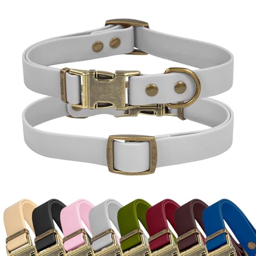Waterproof Cat Collar with Cute Tag - Adjustable Cat Collars with Quick Release Buckle Easy to Clean Collar for Girl Boy Kitten Cats, Grey(XS:8.5"-12") - color: Grey, size: XS:Collar:8.5"-12"