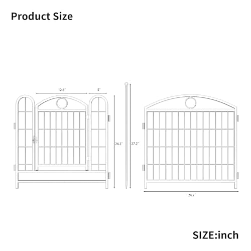 Heavy Duty Foldable Metal Dog Playpen for Indoor and Outdoor Use – Sturdy Pet Exercise Fence with Secure Door (Black + Iron)