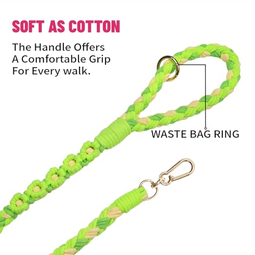 Dual Dog Leash,Double Dog 360 Swivel No Tangle Walking Leash,Comfortable Shock Absorbing Reflective Bungee for Two Dogs (Green) - color: Green