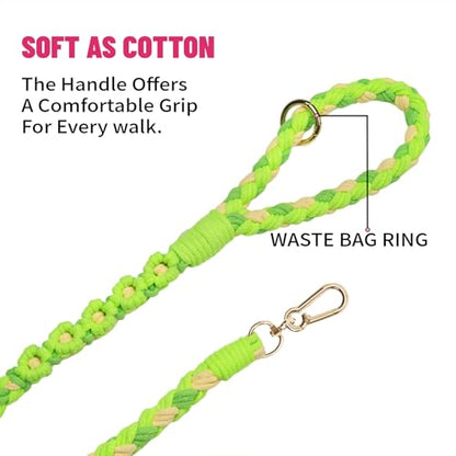 Dual Dog Leash,Double Dog 360 Swivel No Tangle Walking Leash,Comfortable Shock Absorbing Reflective Bungee for Two Dogs (Green) - color: Green