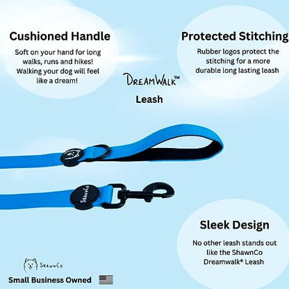 ShawnCo Dream Walk Dog Leash- Premium, Nylon Pet Leash with Soft Neoprene Handle for Small, Medium and Large Dogs (Moonglow, Small) - color: MoonGlow, size: Small