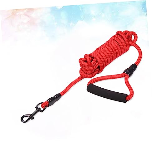 POPETPOP Heavy Duty Dog Training Leash with Padded Handle Ergonomic Walking Leash for Medium and Large Dogs for Jogging and Control Red