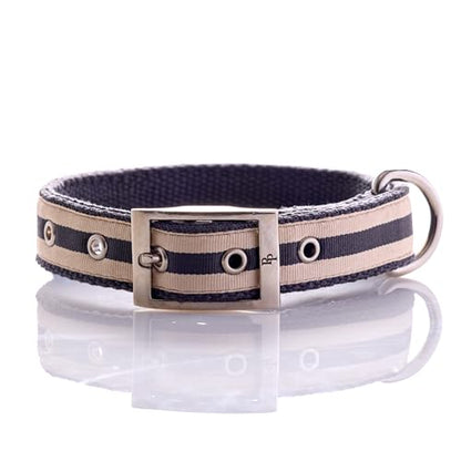 Pet Passion Remy II - The Recycled Ribbon Collar, Adjustable Pet Dog Collars for Small, Medium, Large Dogs and Puppy, Black Sand, X-Small - color: Black Sand, size: X-Small