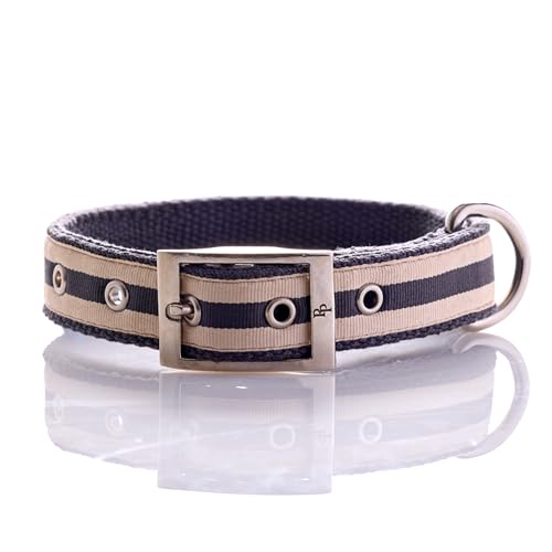 Pet Passion Remy II - The Recycled Ribbon Collar, Adjustable Pet Dog Collars for Small, Medium, Large Dogs and Puppy, Black Sand, X-Large - color: Black Sand, size: X-Large