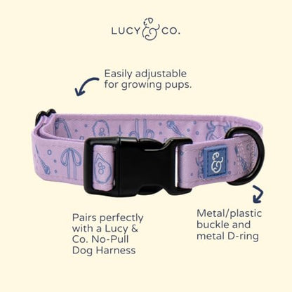 Lucy & Co. Magnificent Mermaid Pearl Dog Collar, Adjustable Durable Dog Collar with Cute Print, Small - color: Magnificent Mermaid, size: Small