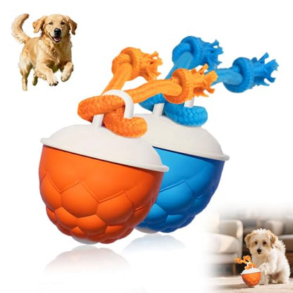Interactive Dog Toys Touch Activated Bouncing & Jumping Dog Ball with Rope, Smart Automatic Rolling Toy, USB Rechargeable, Squeaky Doggie Toys to Keep Them Busy (Mix) - color: Mix