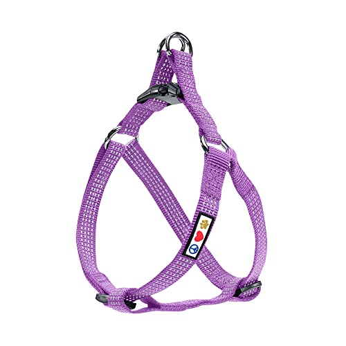 Pawtitas Reflective Step-in Dog Harness – Adjustable No-Pull Vest for Puppies to Seniors, Safe & Comfortable, XS Orchid - color: Orchid, size: X-Small (Pack of 1)