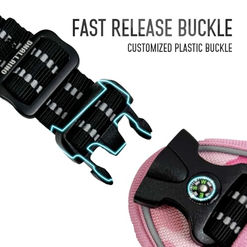 Tactical Dog Harness for Medium & Large Dogs, Camo Pink Adjustable No-Pull Control with Handle, Heavy Duty Reflective Vest - Size S - color: CAMO PINK, size: S
