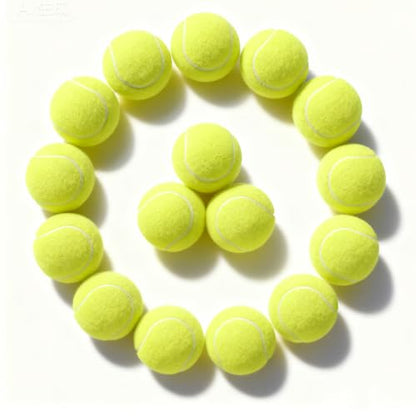 PoyPet 16-Pack Tennis Balls Bulk for Practice,Training and Beginners | Ideal for Dog Fetch,Chew and Play - color: Yellow