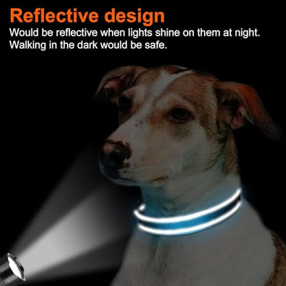 Joytale Reflective Dog Collar,Soft Neoprene Padded Breathable Nylon Pet Collar Adjustable for Puppy and Small Dogs, Sky Blue,XS - color: Sky Blue, size: X-Small (Pack of 1)
