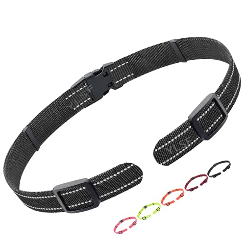 Collar Replacement Strap for Electronic Fence Training Barking Collar GPS Tracker Receivers-Compatible with Nearly All Brands and Models of Electric Collars -3/4 Inch Reflective Nylon Dog Collar Strap - color: B Black, size: 1 Pack