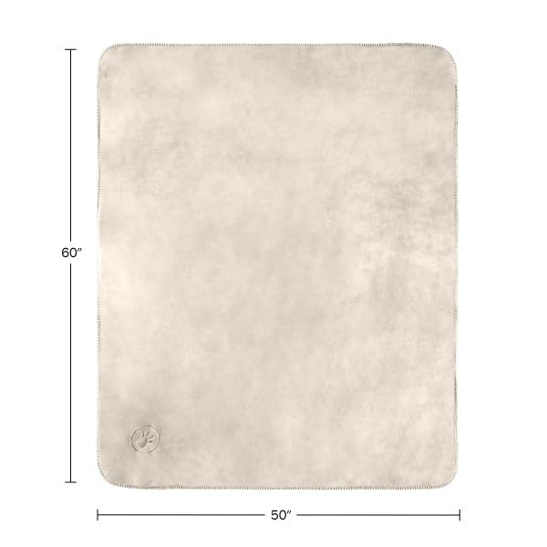 Waterproof Pet Blanket - 50x60-Inch Reversible Sherpa Fleece Throw Protects Couches, Cars, and Beds from Spills, Stains, and Fur by PETMAKER (Cream) - color: Cream, size: Small