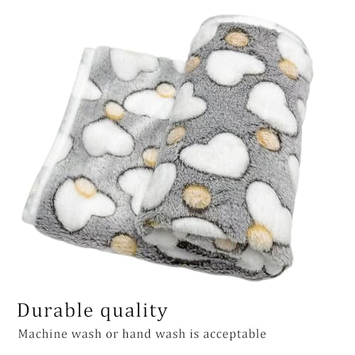 1 Pack 3 Blankets Super Soft Fluffy Premium Fleece Pet Blanket Flannel Paw Printed Throw for Dog Puppy Cat (Medium 30x20'', Star, Bone, Love) - color: Stars, Bone, Love, size: 30x20 inch(Pack of 3)