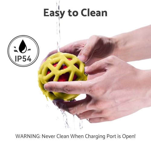seagi Interactive Dog Toys – Durable Automatic Bouncing & Vibrating Interactive Dog Ball for Smart Play, Motion-Activated Moving Dog Toy for Small/Medium/Large Dogs,USB Rechargeable (Yellow) - color: Yellow