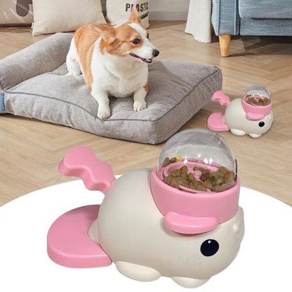 Dog Treat Dispenser | Dog Treat Toys Food Dispenser,Pet Supplies Food Puzzle Interactive Games,Slow Feeder for Puppy Cat Boredom Chewing Training,Keep Them Busy - color: Pink