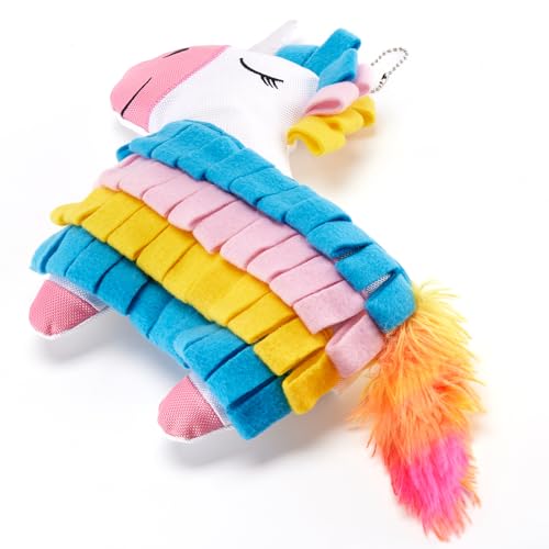 Dog Toys Plush with Squeaky & Treat Hiding Features - Mental Stimulation Enrichment Toy for Large Breed Dogs - Machine Washable Slow Feeder to Keep Dogs Busy，Fiesta Piñata - color: Fiesta Piñata-1