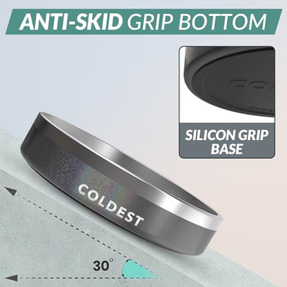 Coldest Dog Bowl - Anti Rust Metal, Non Slip, 3 Layers Insulated Stainless Steel Dog Bowls - Spill Proof & Heavy Duty - Water Bowl for Dogs, Cats & Pets, Dish Washer Safe (21 oz, Stardust Glitter) - color: Stardust Glitter, size: 21 oz