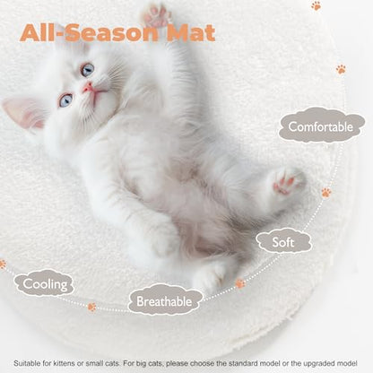 Easyego Modern Cat Tree, 26.3" Aesthetic Wood Cat Tree Tower, Luxury Cat Condo with Scratching Posts and Flower Platforms, Cat Furniture, Pure White - color: Pure White, size: 26.3''