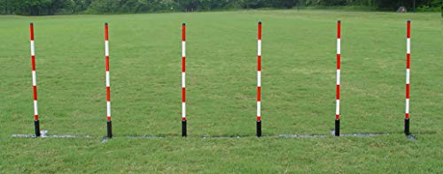 DogSport Dog Agility Weave Poles with Adjustable Spacing (Black) - size: 6 Poles