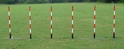 DogSport Dog Agility Weave Poles with Adjustable Spacing (Black) - size: 6 Poles