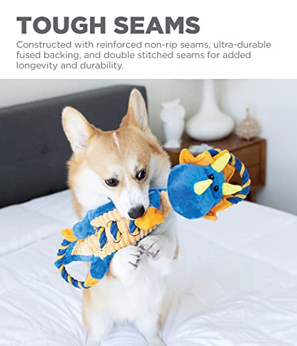 Outward Hound Ropiez Dragon Interactive Plush Squeaky Dog Tug Toy - color: Ropiez Dragon