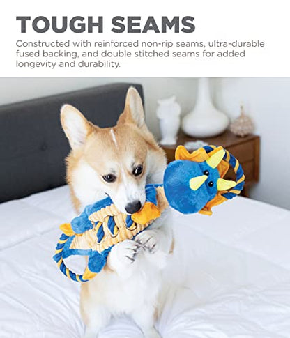 Outward Hound Ropiez Dragon Interactive Plush Squeaky Dog Tug Toy - color: Ropiez Dragon