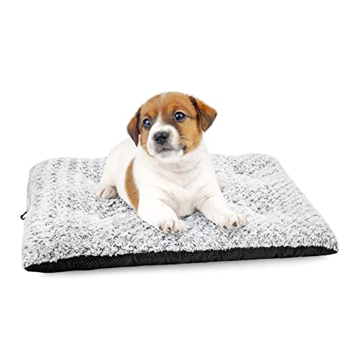 Dog Bed Kennel Pad Washable Anti-Slip Crate Mat for Small Dogs and Cats (24-inch) - size: 24-inch