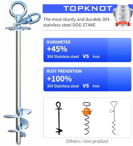 Dog Tie Out Cable and Stake,with 20FT Heavy Duty Cable,360°Swivel Dog Run- No Tangle,Runner for Yard R- Up to 150LBS,Ideal for Outdoor Camping - size: dog stake+20ft/150lbs