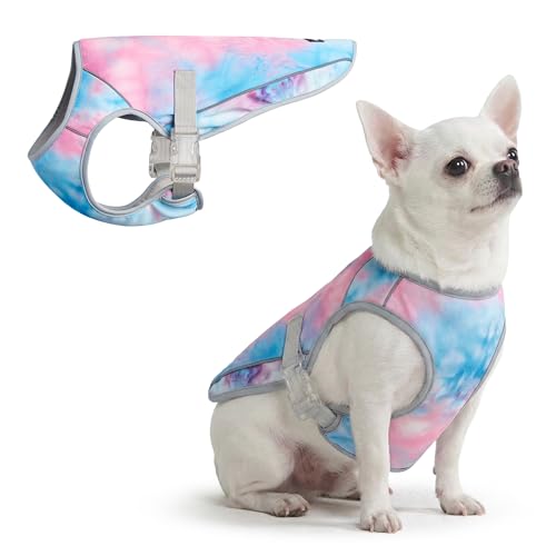 Spark Paws Dog Cooling Vest - SPF 50 UV Sun Protection - Summer Heat Relief Gear for Dogs, Lightweight, Evaporative Cooling - Dog Anxiety Relief Vest During Hot Days - Snowcone, Medium - color: Snowcone, size: M: 10-15lbs