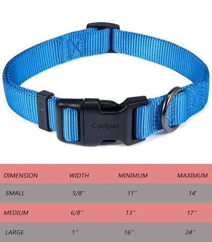 Premium Classic Nylon Adjustable Dog Collars,Soft and Regular 3/4 Inch Wide Dog Collars with Quick Release Buckle for Medium Dogs Walking and Training. (Medium, Classic Blue) - color: Classic Blue, size: Medium 13-17 Inches