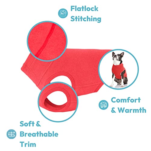 Gooby Microfiber Stretch Fleece Vest Dog Sweater - Blue, X-Small - Warm Pullover Microfiber Fleece Dog Jacket for Small to Large Dogs - color: Microfiber-Blue, size: X-Small Chest (10.5")