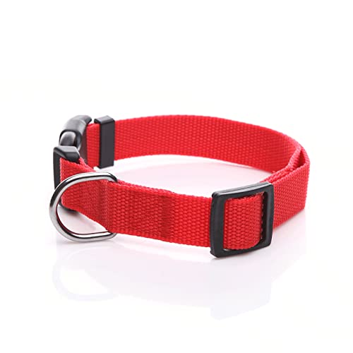 SALO Nylon Dog Collar, Adjustable Dog Collars for Medium Large Dogs, 1 Inch Wide (1" x 16-23", Red) - color: Red, size: 1"x 16-23"