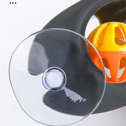Window Mount Cat Toy - Suction Cup Ball Track, Interactive Roller Coaster Game | Mental Stimulation Activity Center for Indoor
