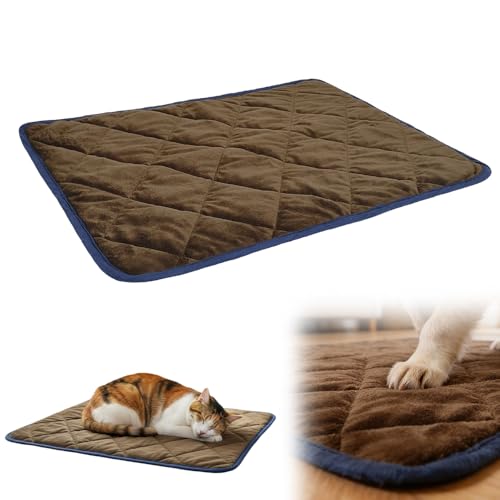 Self Heating Pad for Dog Cat, 2026 Upgraded Self Warming Cat Bed Mat, Thermal Reflection Pad for Dog, Washable Pet Heating Pads for Sofa Kennel Car Seat (Brown, Small) - color: Brown, size: Small