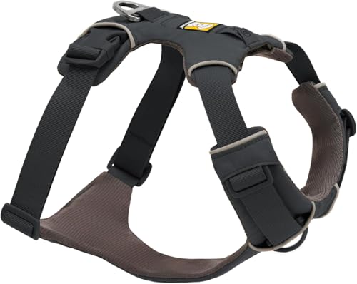 Ruffwear, Front Range Dog Harness, Reflective Soft Padded Everyday Harness with Dual Leash Clips, Adjustable and Lightweight Fit for Training or Walking for All Dogs, Basalt Gray, X-Small - color: Basalt Gray, size: X-Small